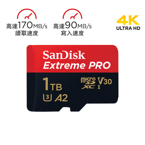 SanDisk Extreme PRO MicroSD UHS-I 170M/ 90M 記憶卡 