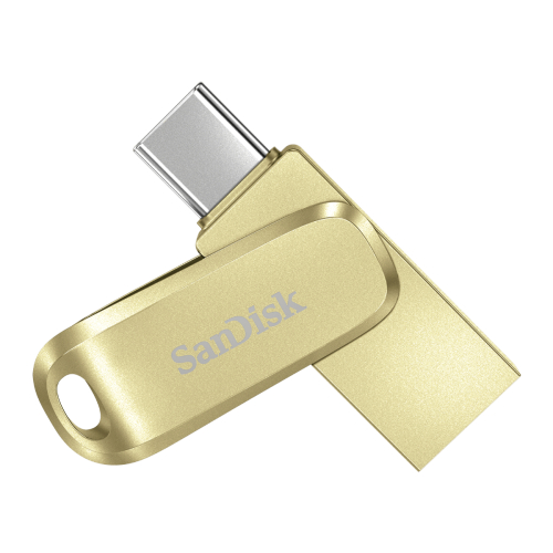 SanDisk - Ultra Dual Drive Luxe USB-A/USB-C 雙用隨身碟 128GB 香檳金 (SDDDC4-128G-G46GD) 雙用手指