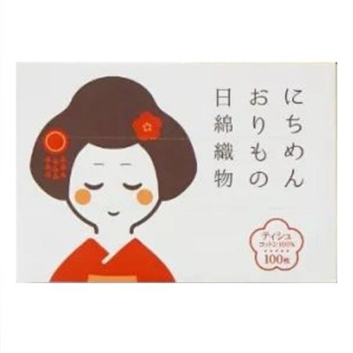 日綿織物 - 100%純綿 洗面巾 100片盒裝 - 歌舞姬 日本製造 [買一送一]