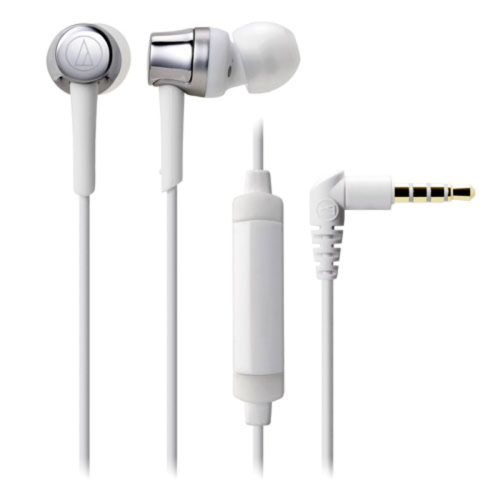 Audio-Technica AT INNER-EARPHONES 入耳式智能手機通話耳機 - 銀色 (ATH-CKR30IS SV）