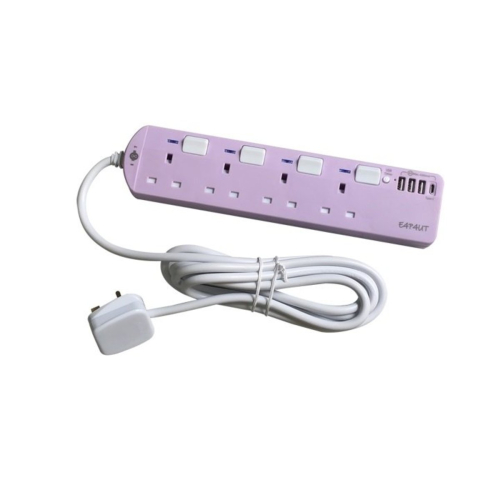 EIGHT 4位13A+3組USB+Type-C快充 連時間設定拖板 E4P4UT (特別版紫色)