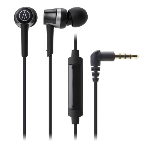 Audio-Technica 智能手機專用入耳式耳塞咪高峰 - 黑色 (ATH-CKR30iS BK)