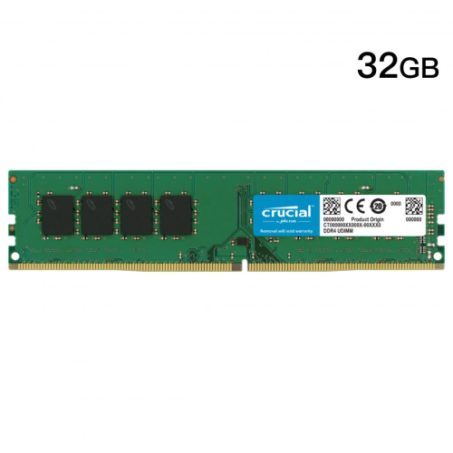 Crucial - DDR4-3200 UDIMM 原生3200顆粒 (8GB - 32GB)