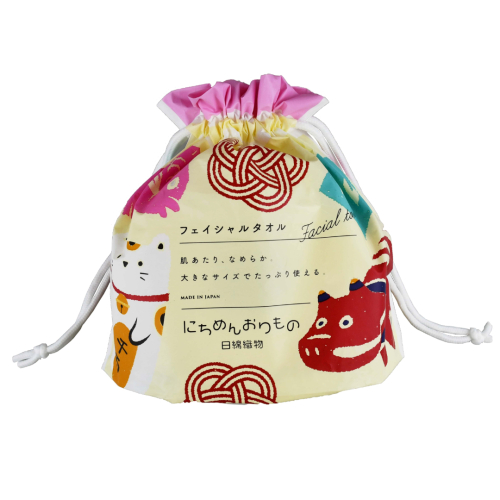日綿織物 - 加厚版 洗面巾 70片卷裝 -  招財貓 日本製造 