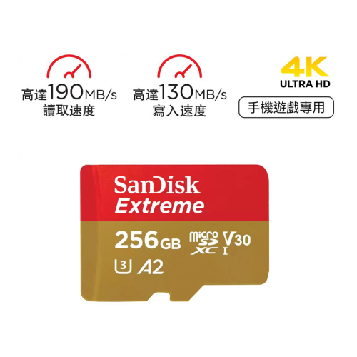 Extreme MicroSD UHS-I 190MB/R 130MB/W 記憶卡 手機遊戲專用 (64GB-256GB)