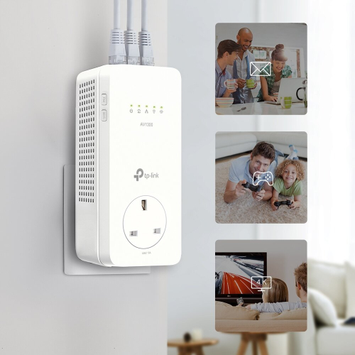 TP-Link - TL-WPA8631P AV1300 Gigabit高速電力線網路橋接器補充裝 PLC HomePlug